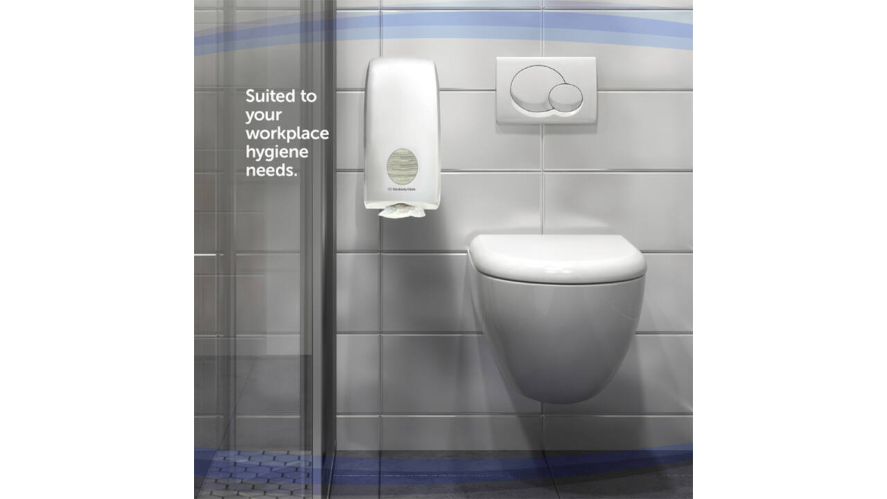 Toiletpapierdispenser Kimberly Clark Aquarius gevouwen wit 6946