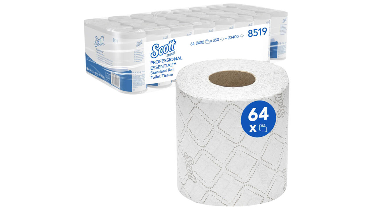 Toiletpapier Scott Essential 2-laags 350 vel wit 8519