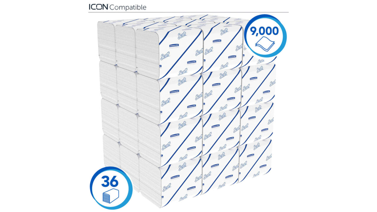 Toiletpapier Scott Control gevouwen 2-laags 110x186mm wit 8508