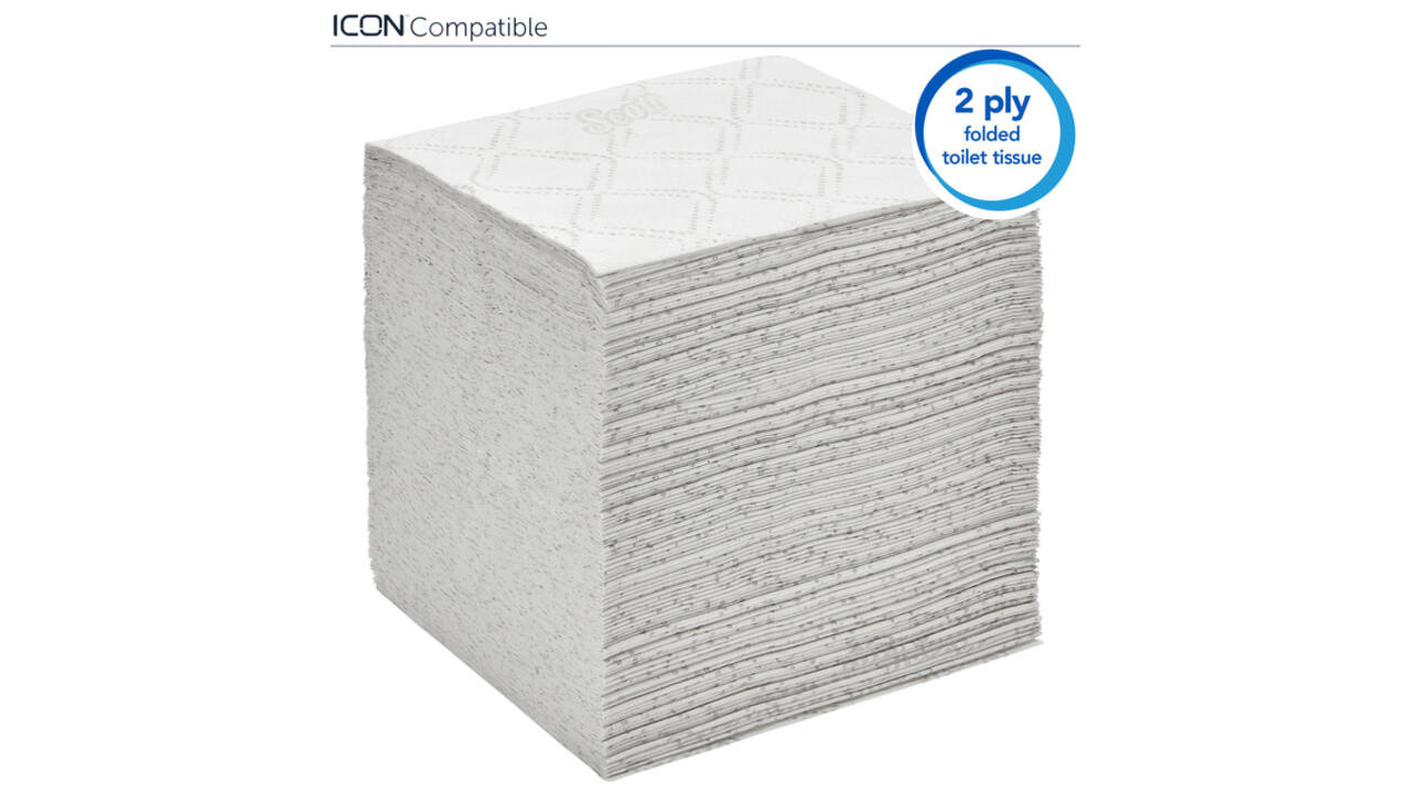 Toiletpapier Scott Control gevouwen 2-laags 110x186mm wit 8508