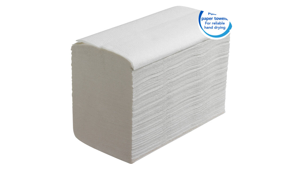 Handdoek Scott Essential i-vouw 1-laags 200x318mm 15x240 vel wit 6669