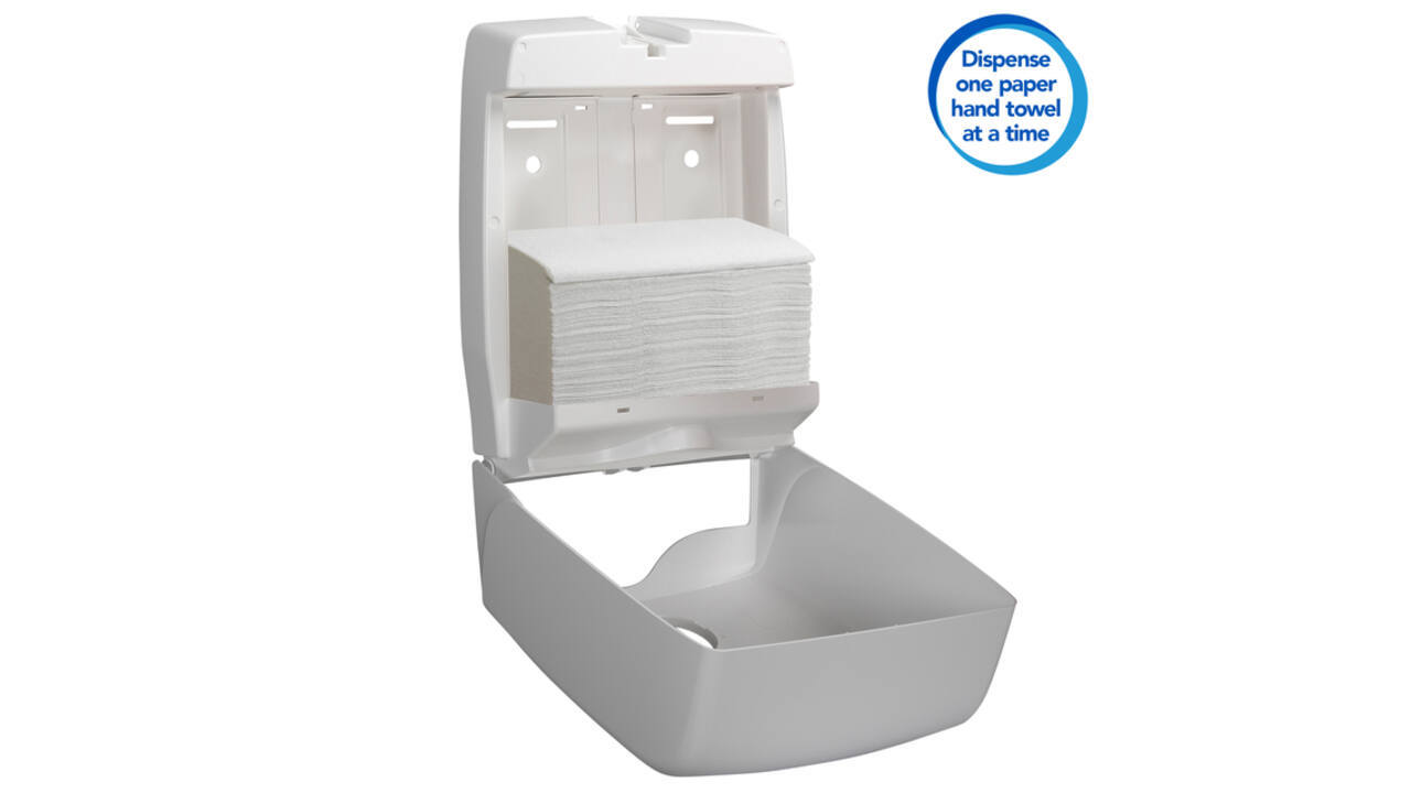 Handdoek Scott Essential i-vouw 1-laags 200x318mm 15x240 vel wit 6669