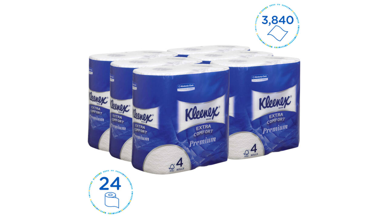 Toiletpapier Kleenex 4-laags 160 vel wit 8484