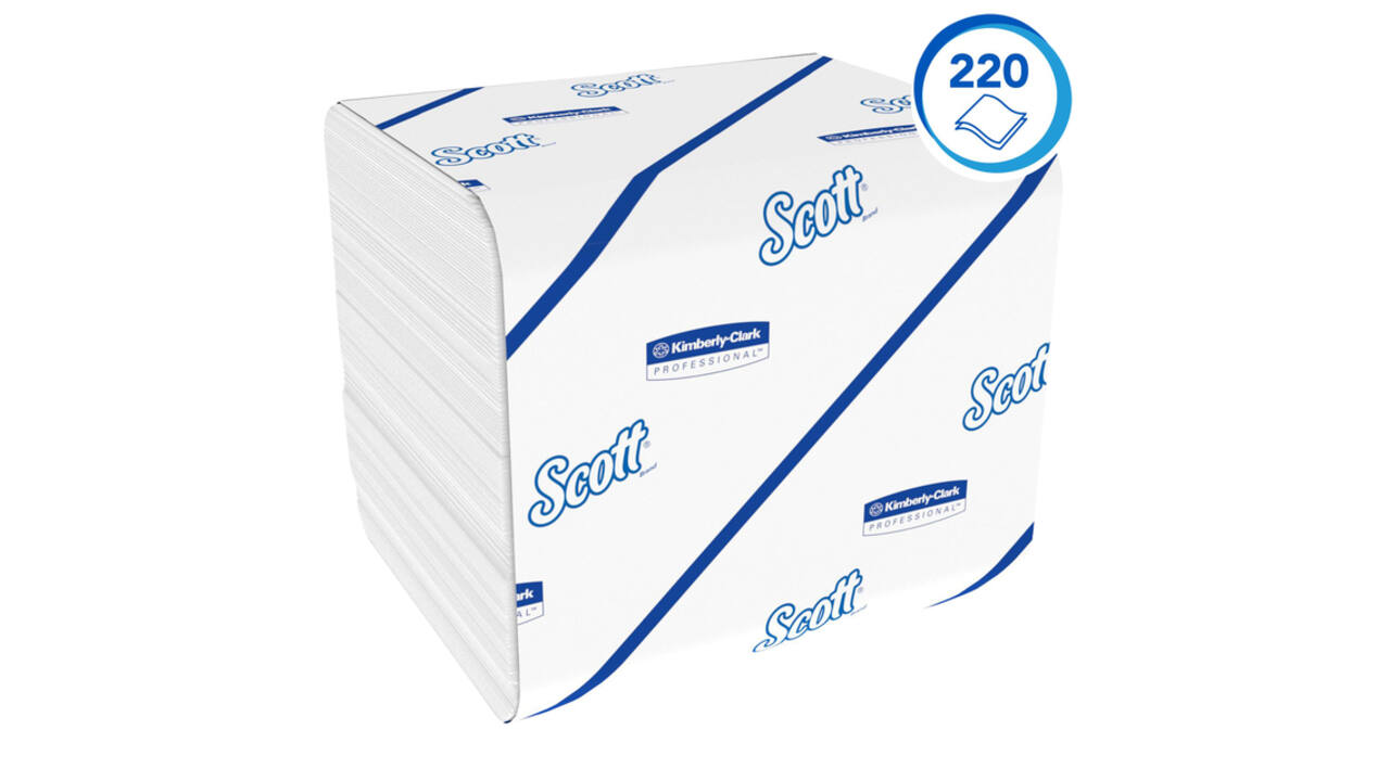 Toiletpapier Scott Control gevouwen 2-laags 110x186mm wit 8509