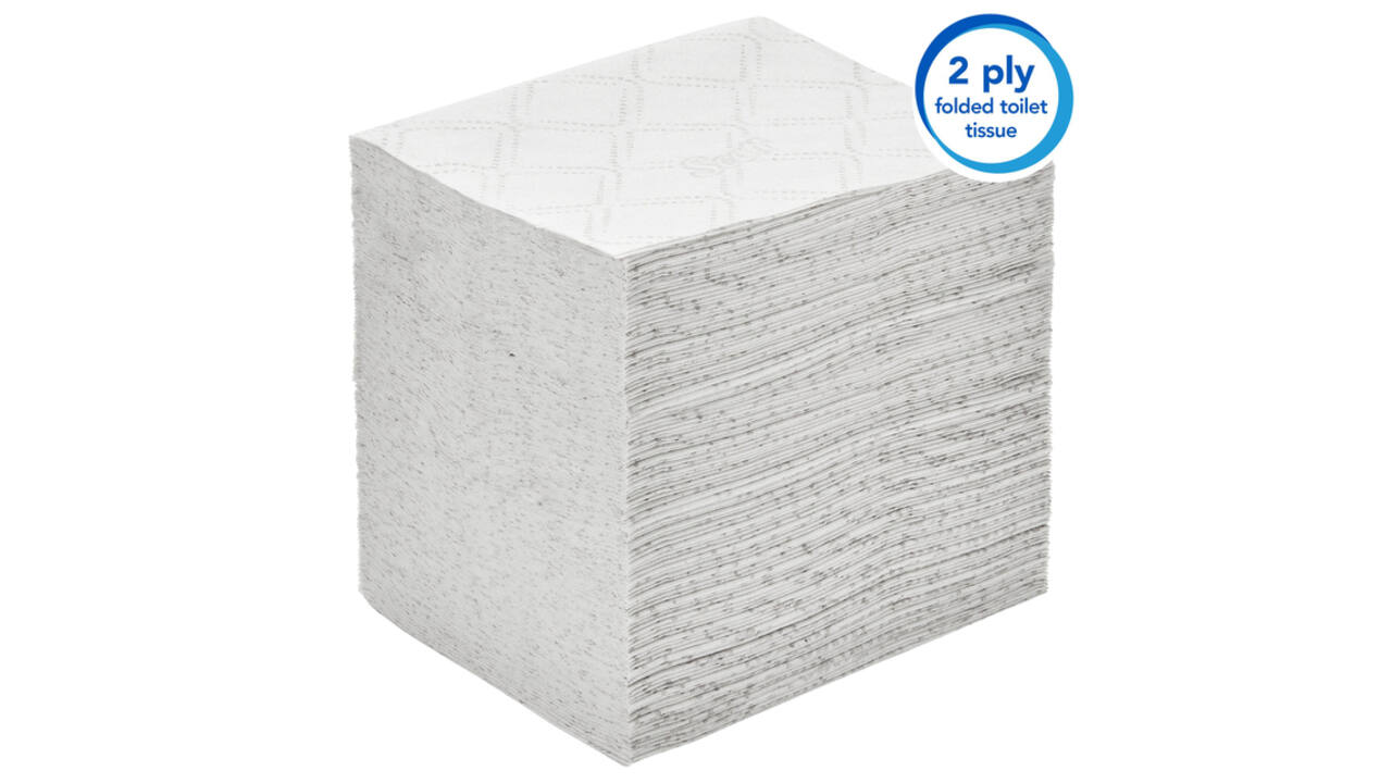 Toiletpapier Scott Control gevouwen 2-laags 110x186mm wit 8509
