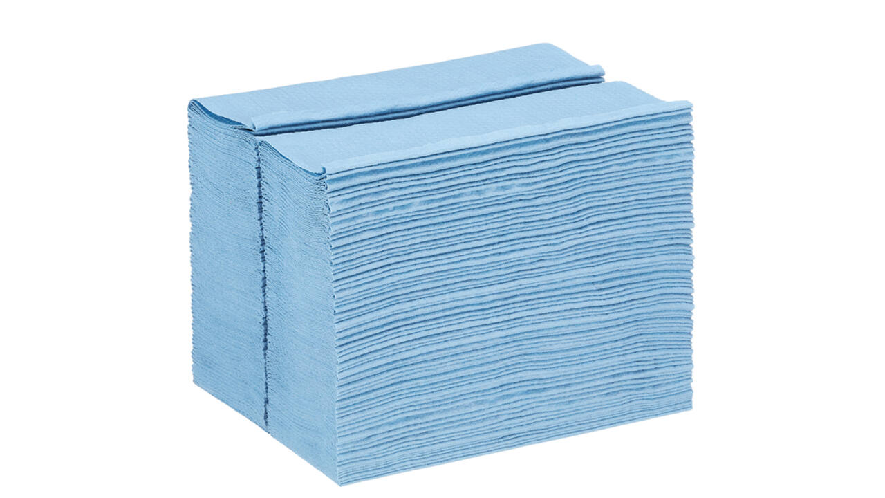 Reinigingsdoek WypAll X80 PowerClean dispenserdoos 1-laags 160 vel blauw 8294