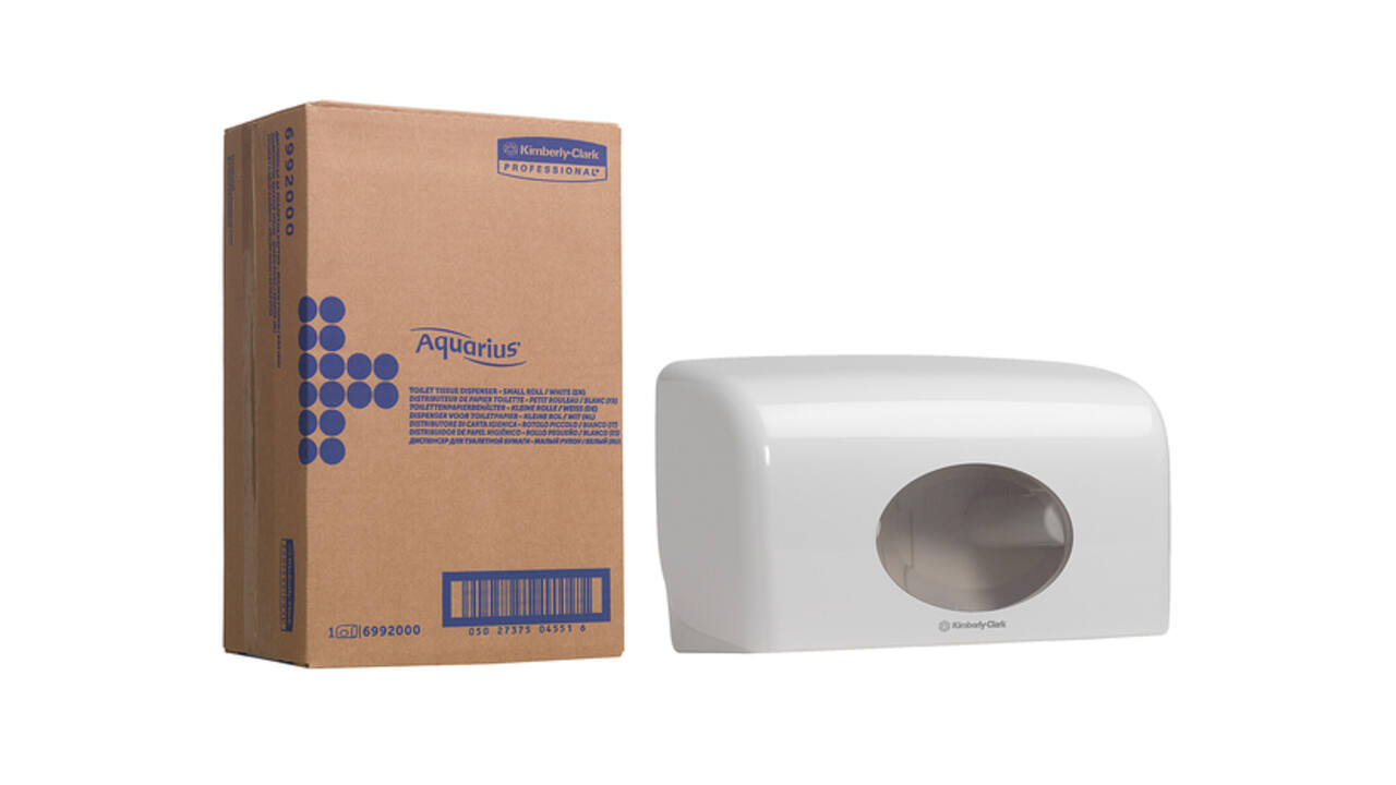 Toiletpapierdispenser Kimberly Clark Aquarius duo wit 6992