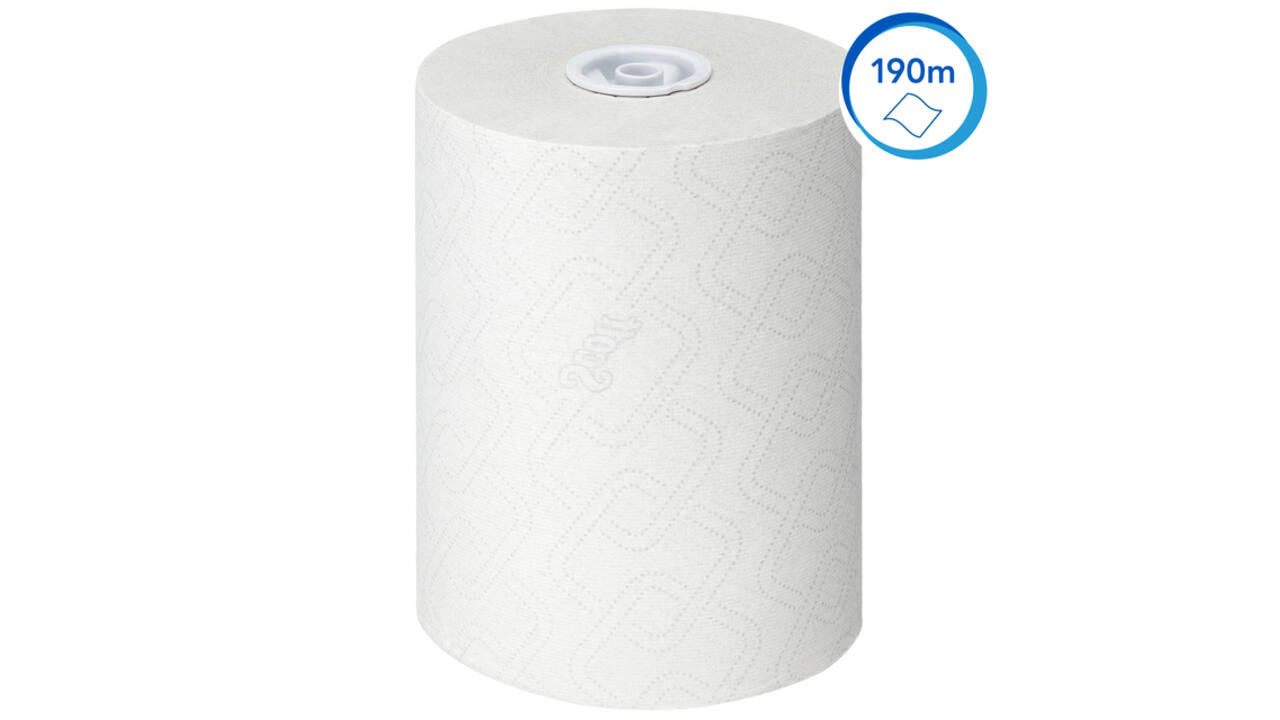 Handdoekrol Scott Essential Slimroll 1-laags 190m wit 6695