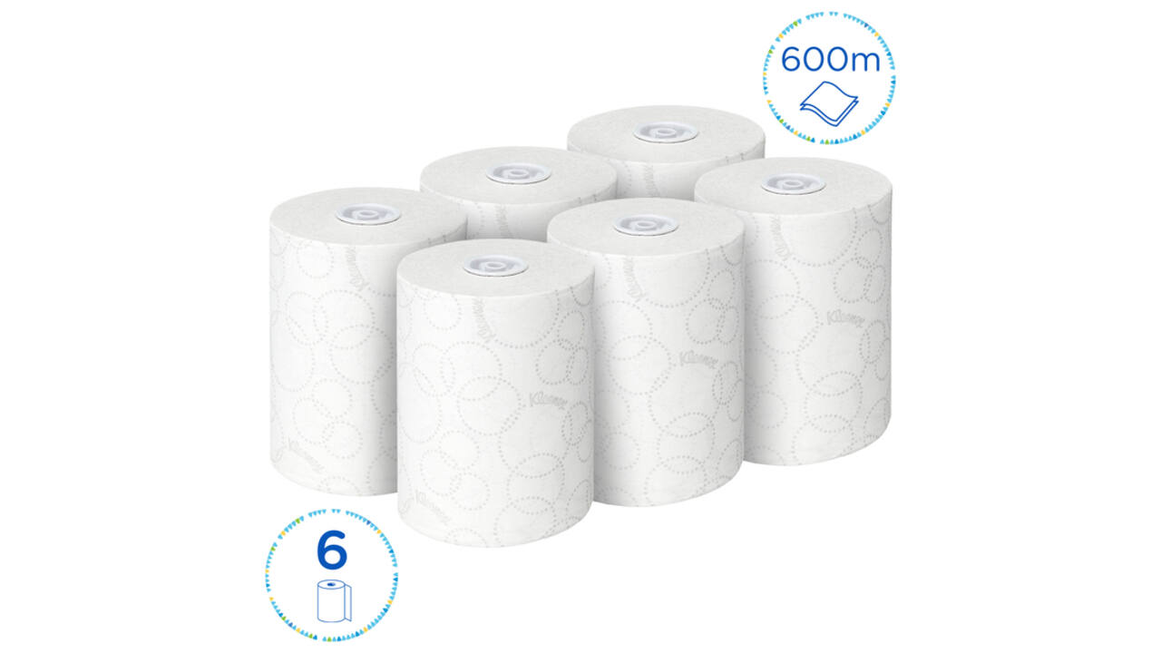 Handdoekrol Kleenex Ultra Slimroll 2-laags 100m wit 6781