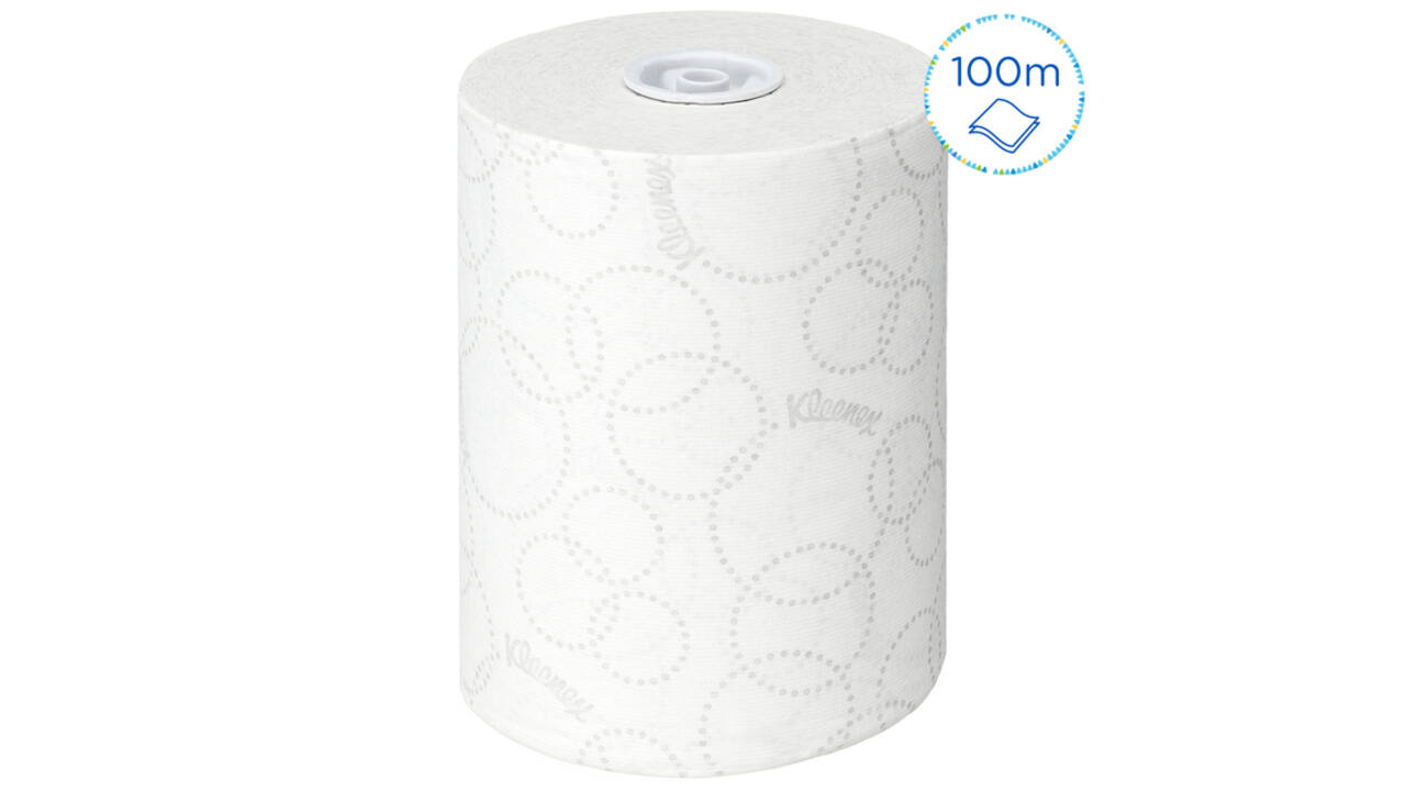 Handdoekrol Kleenex Ultra Slimroll 2-laags 100m wit 6781