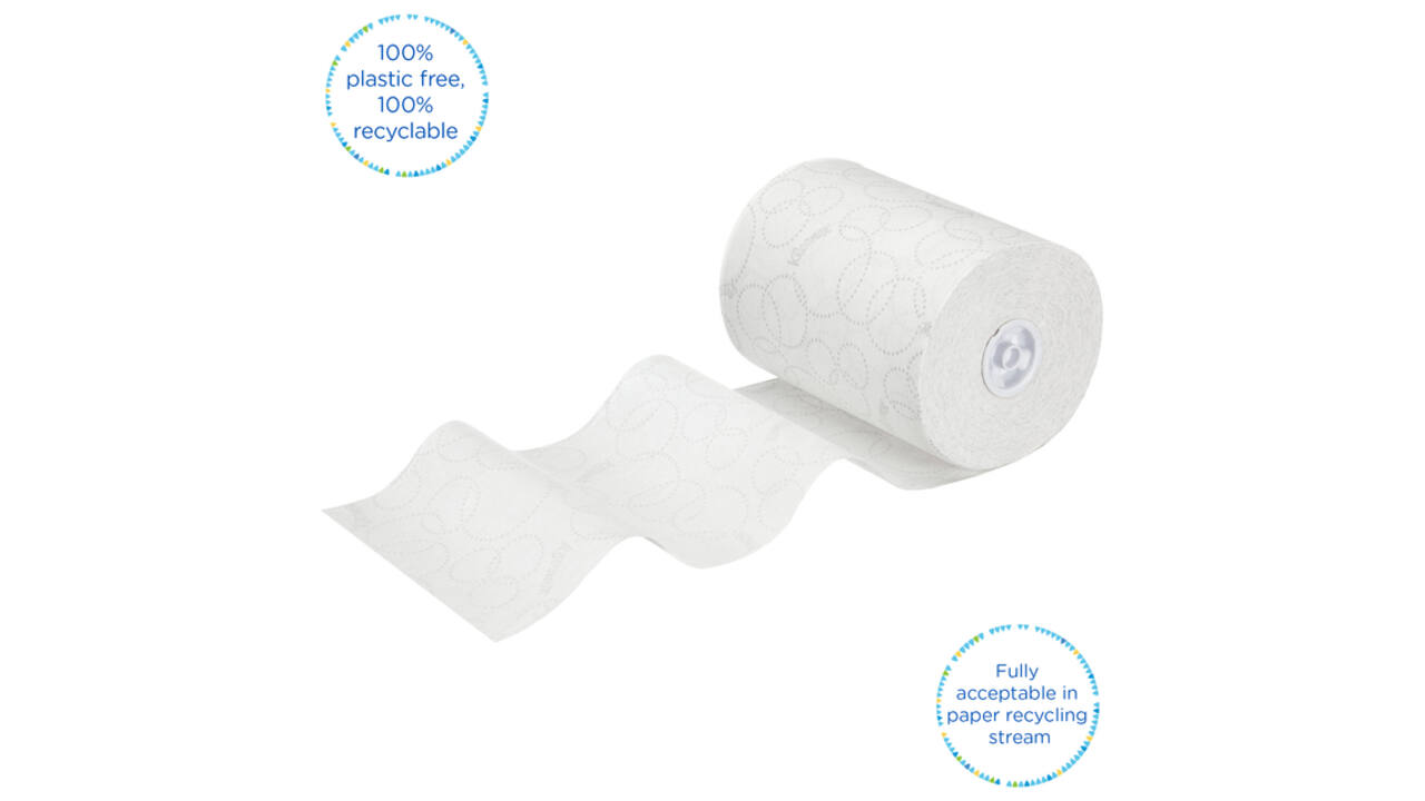 Handdoekrol Kleenex Ultra Slimroll 2-laags 100m wit 6781