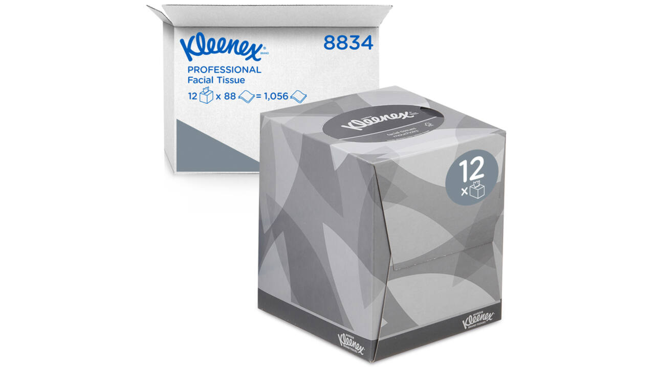 Facial tissues Kleenex kubus 2-laags 88 vel wit 8834
