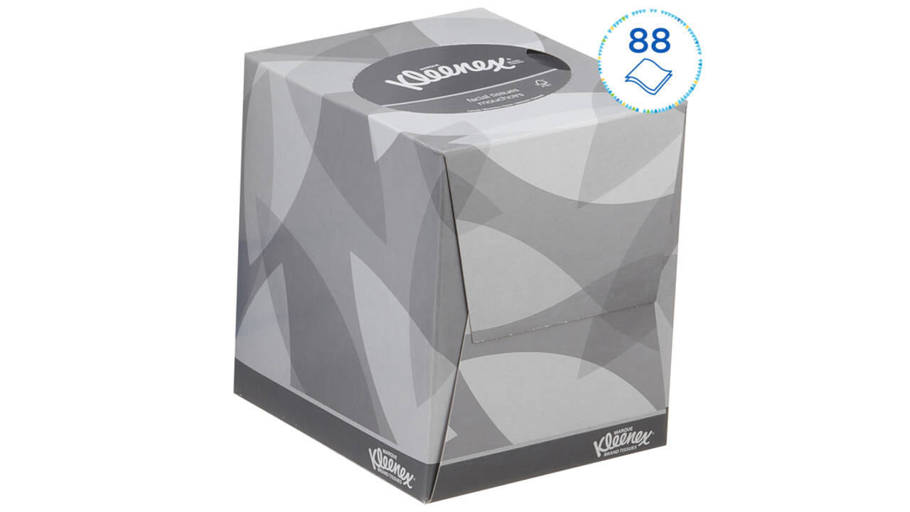 Facial tissues Kleenex kubus 2-laags 88 vel wit 8834