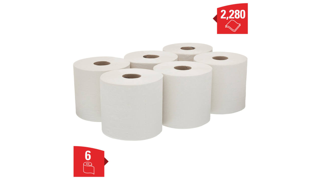 Poetspapier WypAll L20 GeneralClean 2-laags 380 vel wit 7303
