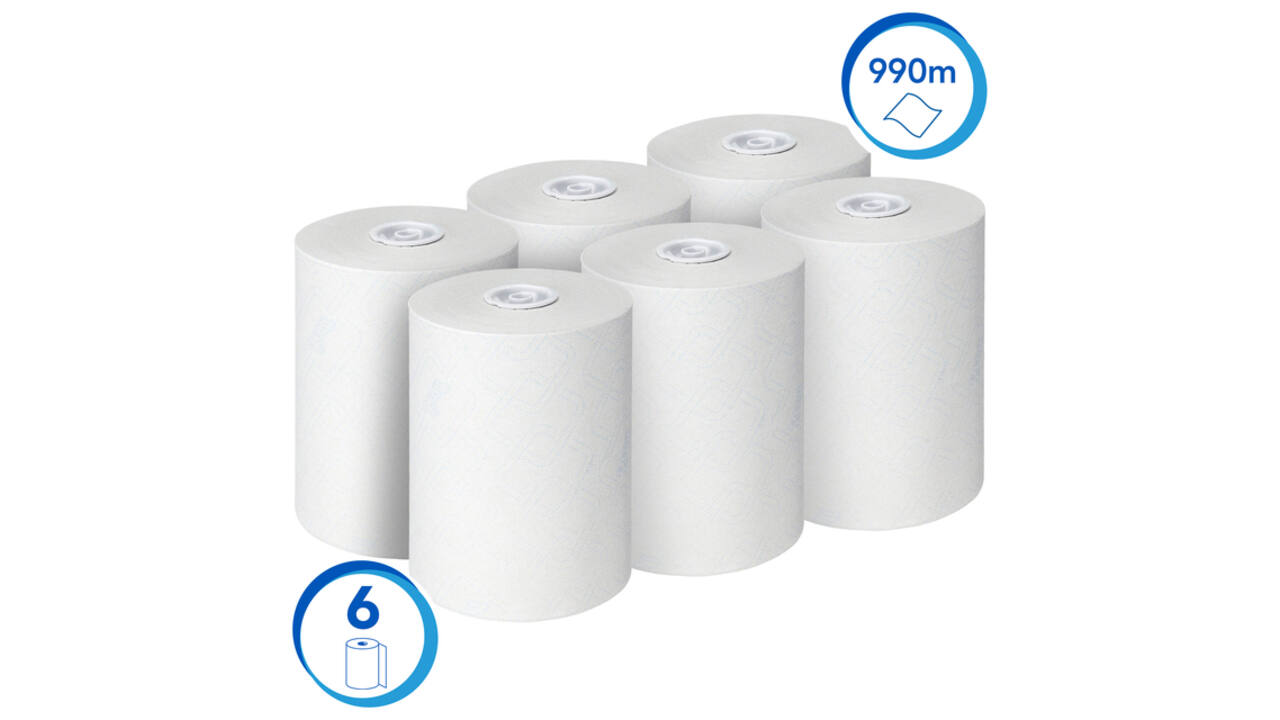 Handdoekrol Scott Control Slimroll 1-laags 165m wit 6623