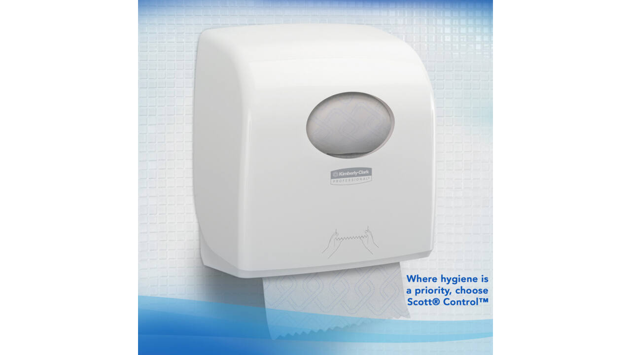Handdoekrol Scott Control Slimroll 1-laags 165m wit 6623