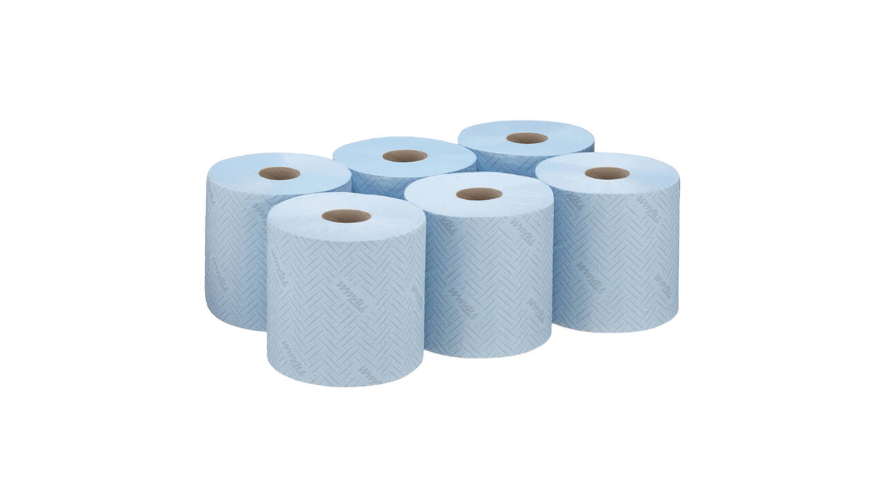 Poetspapier WypAll L10 GeneralClean 1-laags 800 vel blauw 7255