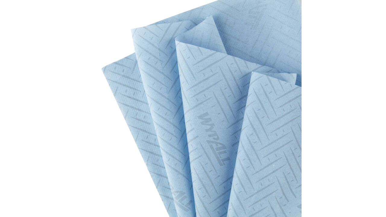 Poetspapier WypAll L10 GeneralClean 1-laags 800 vel blauw 7255