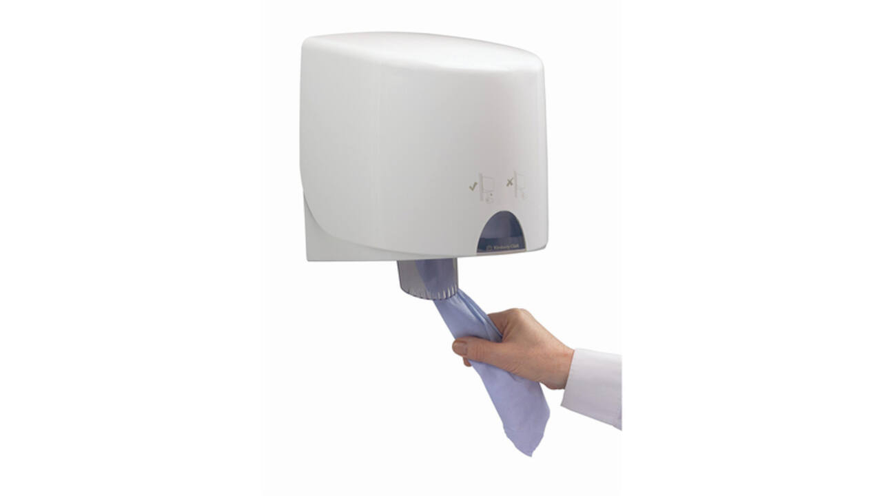 Poetspapier WypAll L10 GeneralClean 1-laags 800 vel blauw 7255