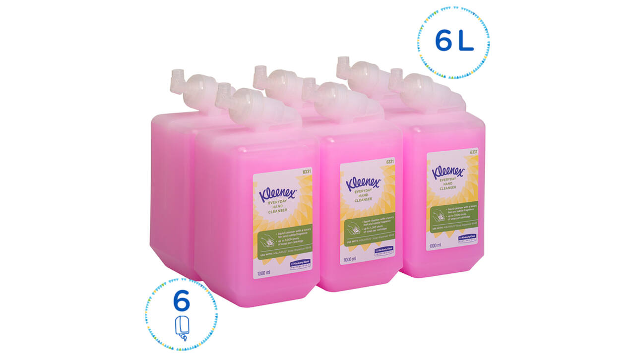 Handzeep Kleenex vloeibaar roze 1000ml 6331