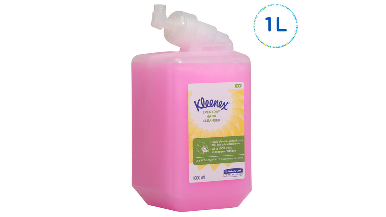 Handzeep Kleenex vloeibaar roze 1000ml 6331