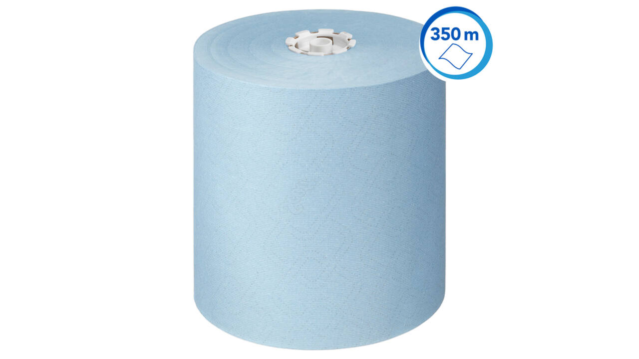 Handdoekrol Scott Essential 1-laags 350m blauw 6692