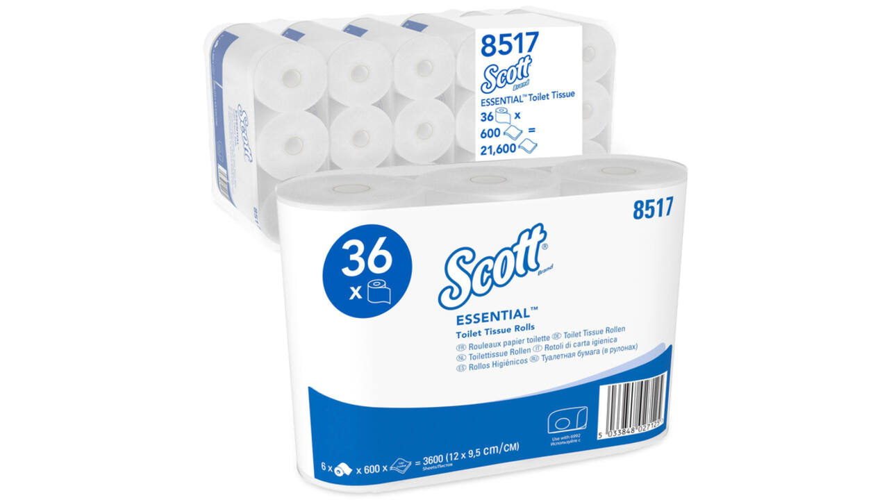 Toiletpapier Scott Essential 2-laags 600 vel wit 8517
