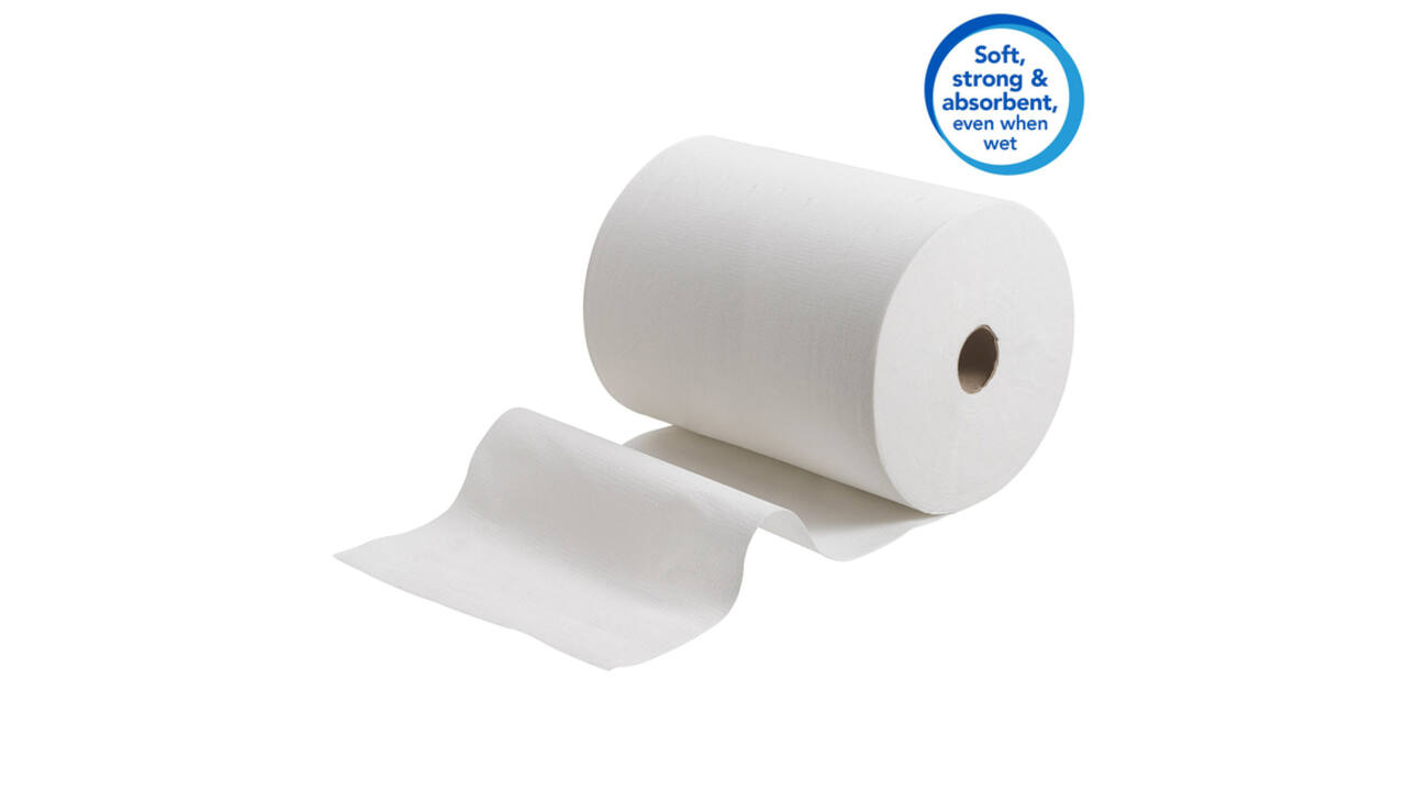 Handdoekrol Scott Control Slimroll 1-laags 165m wit 6657