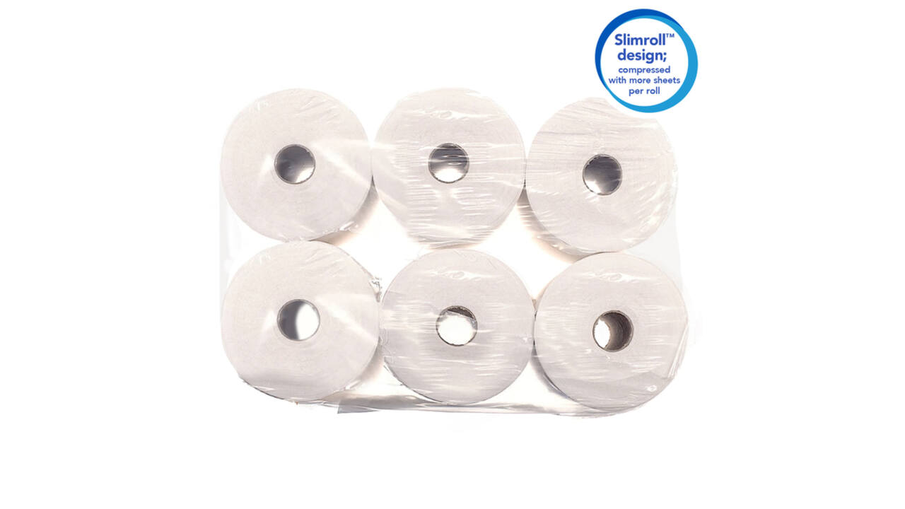 Handdoekrol Scott Control Slimroll 1-laags 165m wit 6657