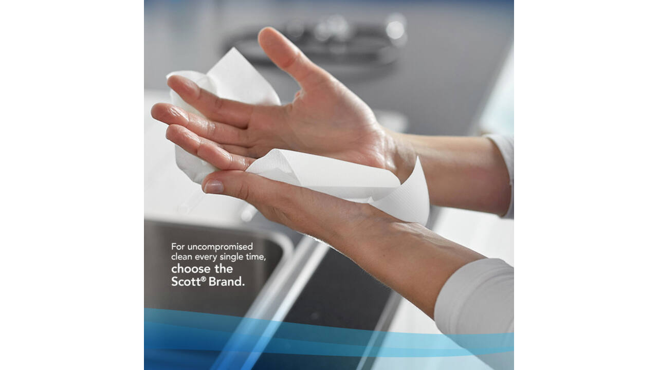 Handdoekrol Scott Control Slimroll 1-laags 165m wit 6657