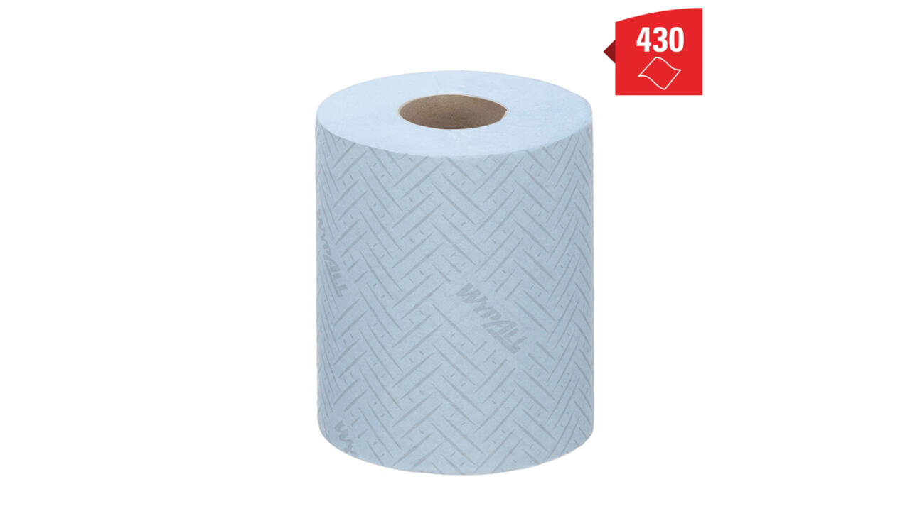 Poetspapier WypAll L10 GeneralClean 1-laags 430 vel blauw 6223