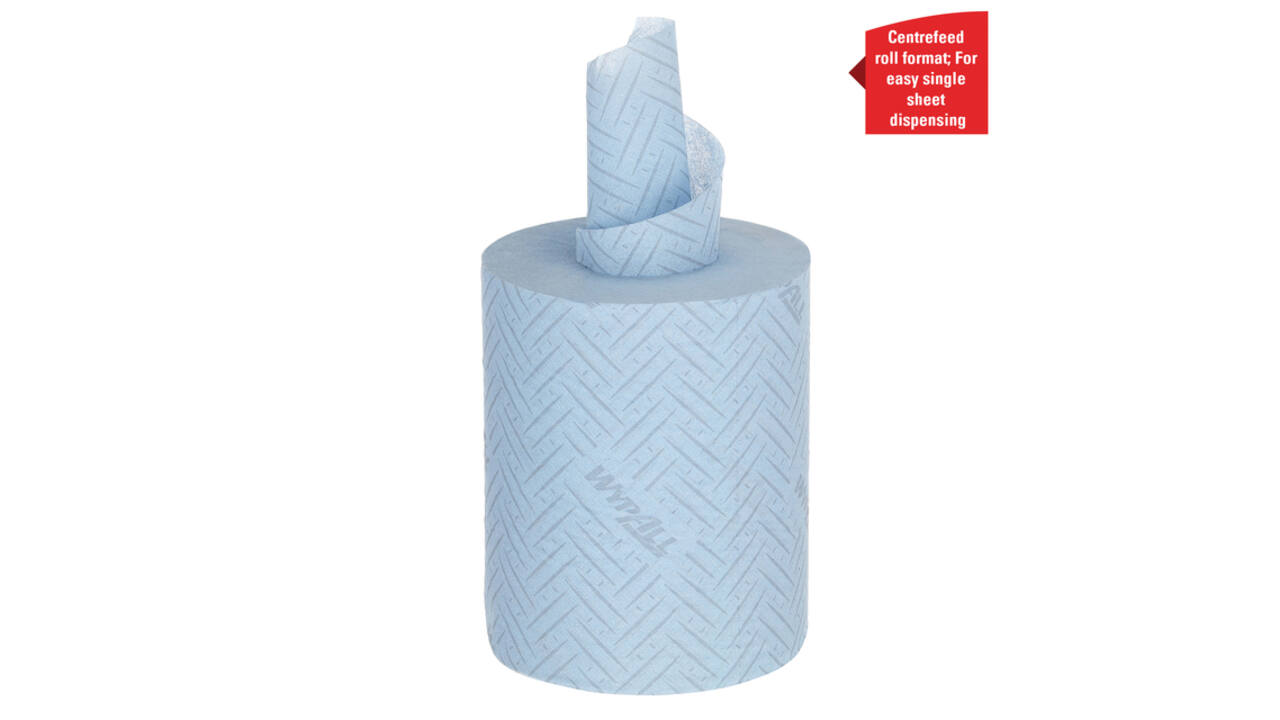 Poetspapier WypAll L10 GeneralClean 1-laags 430 vel blauw 6223