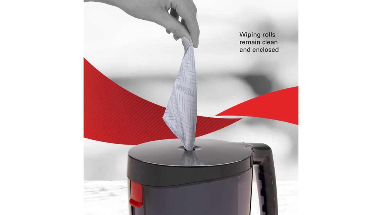 Poetspapier WypAll L10 GeneralClean 1-laags 430 vel blauw 6223