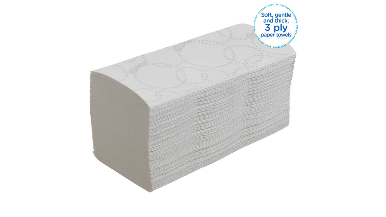 Handdoek Kleenex Ultra i-vouw 3-laags 215x318mm 15x96 vel wit 6710
