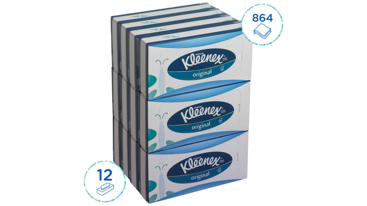 Facial tissues Kleenex 3-laags 72 vel wit 8824