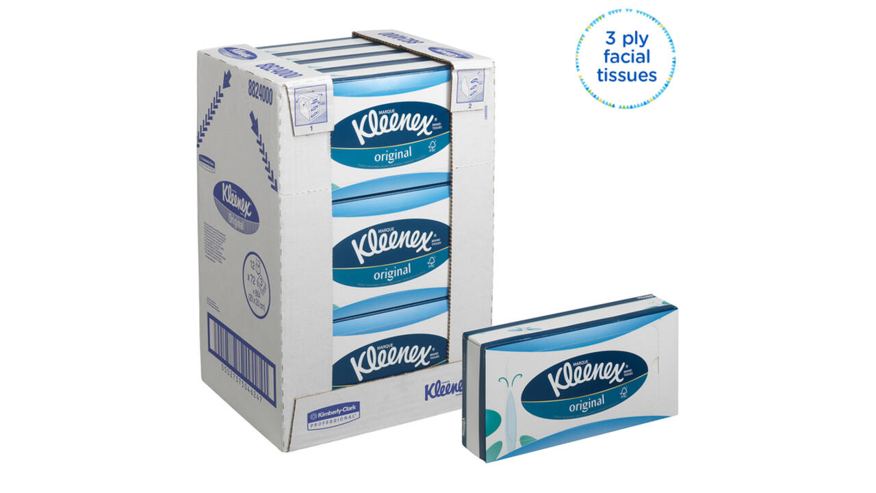 Facial tissues Kleenex 3-laags 72 vel wit 8824