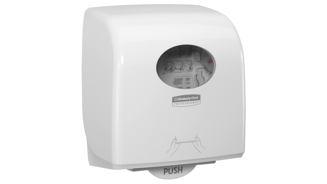 Handdoekroldispenser Kimberly Clark Aquarius Slimroll wit 7955