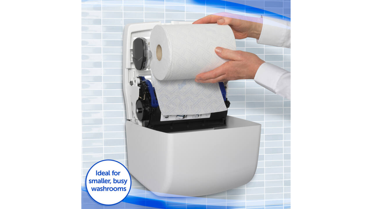 Handdoekroldispenser Kimberly Clark Aquarius Slimroll wit 7955