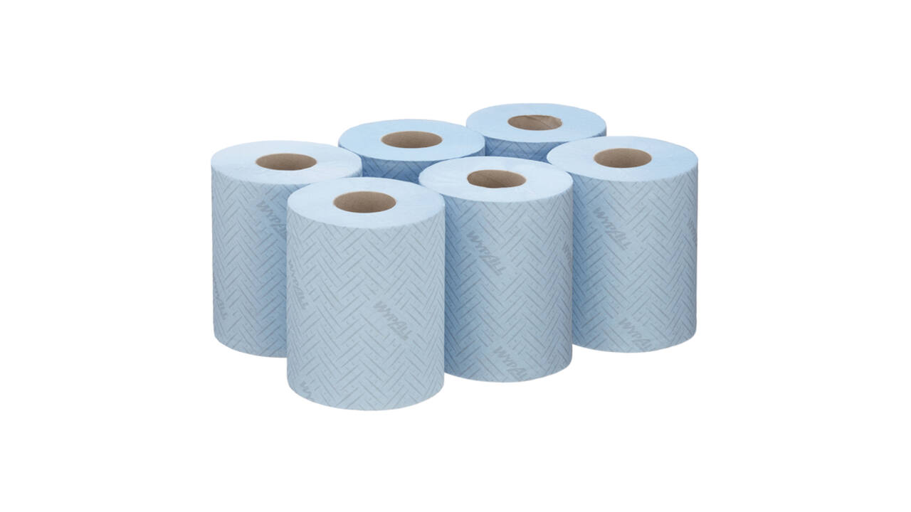 Poetspapier WypAll L10 GeneralClean 1-laags 280 vel blauw 6220