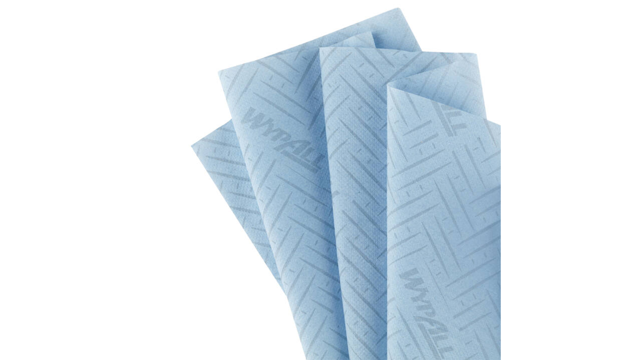 Poetspapier WypAll L10 GeneralClean 1-laags 280 vel blauw 6220