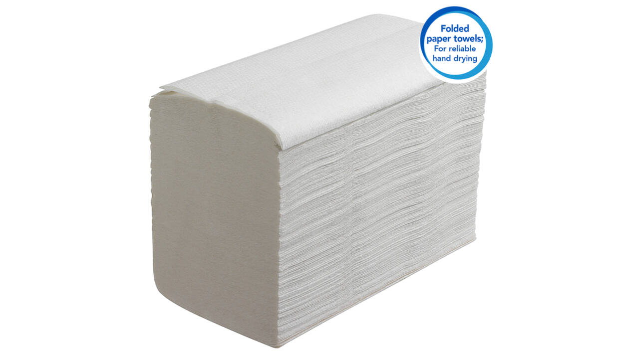 Handdoek Scott Essential i-vouw 1-laags 200x212mm 15x340 vel wit 6617