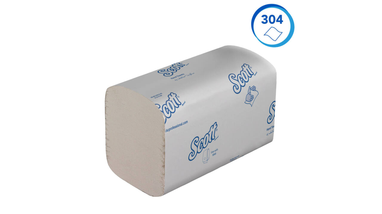 Handdoek Scott Control i-vouw 1-laags 200x210mm 15x304 vel wit 6689