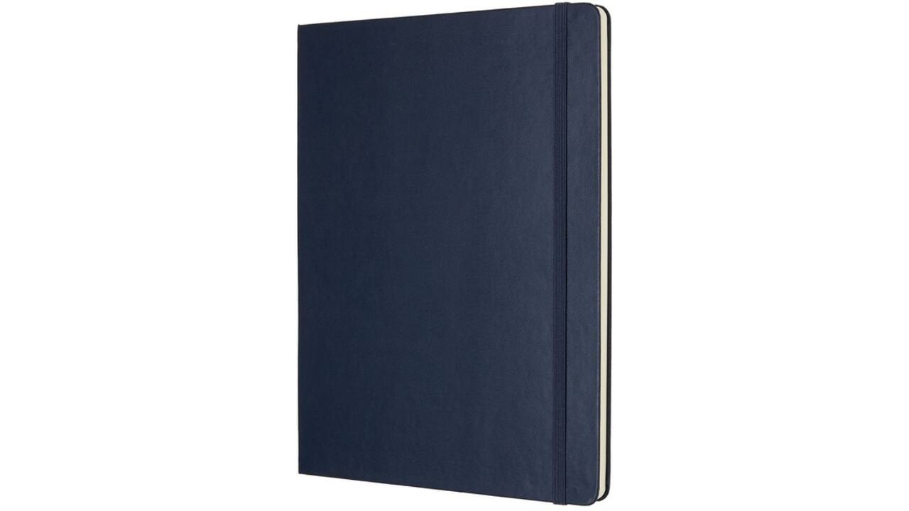 Notitieboek Moleskine XL 190x250mm blanco hard cover sapphire blue