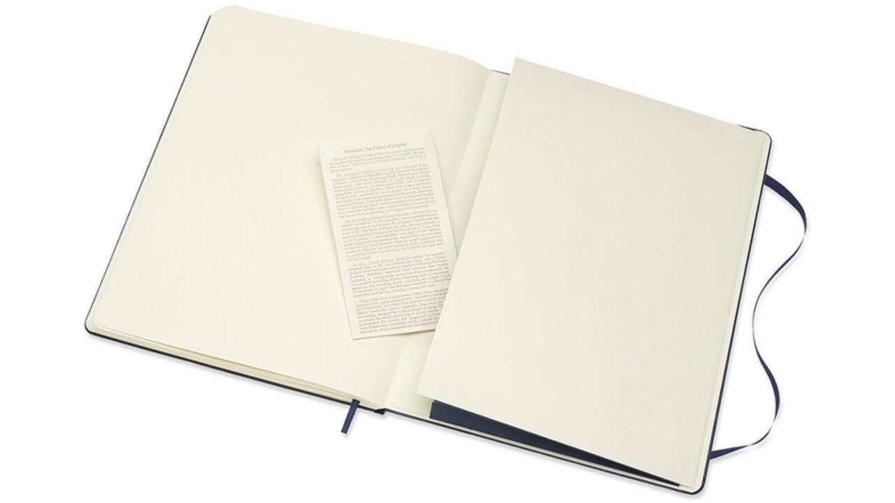 Notitieboek Moleskine XL 190x250mm blanco hard cover sapphire blue