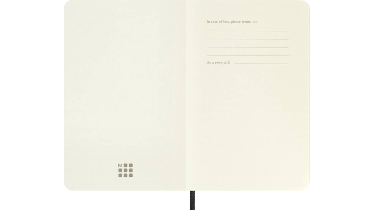 Notitieboek Moleskine pocket 90x140mm dots soft cover zwart
