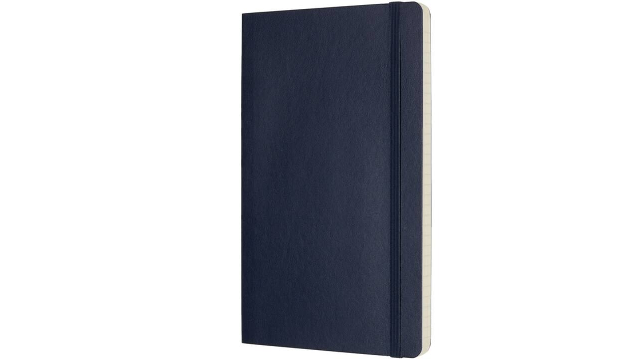 Notitieboek Moleskine large 130x210mm lijn soft cover sapphire blue