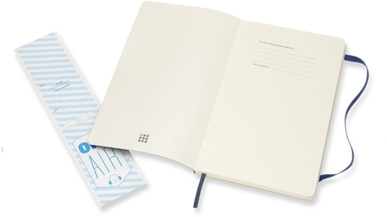 Notitieboek Moleskine large 130x210mm lijn soft cover sapphire blue