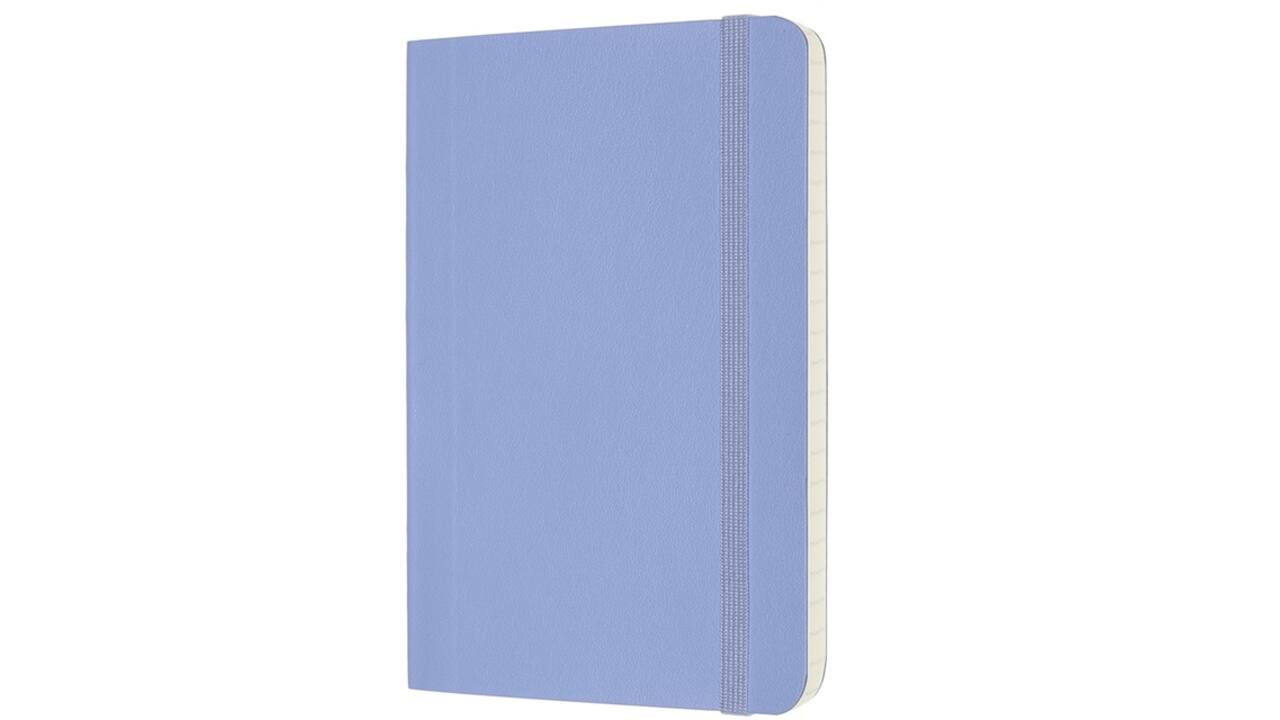 Notitieboek Moleskine pocket 90x140mm lijn soft cover hydrangea blue