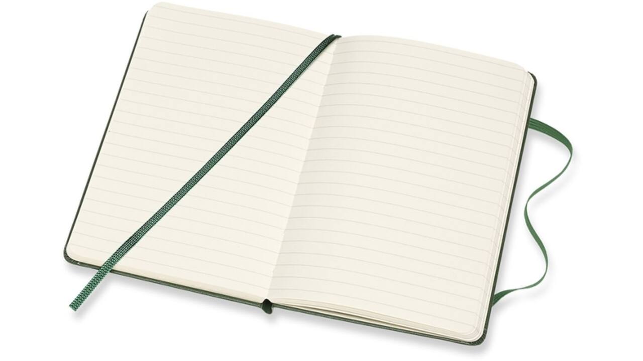 Notitieboek Moleskine pocket 90x140mm lijn hard cover myrtle green