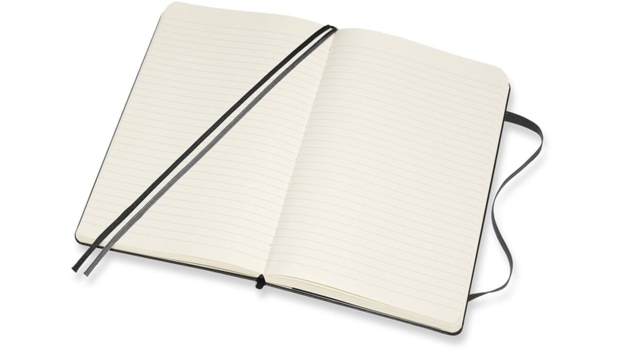 Notitieboek Moleskine Expanded large 130x210mm lijn hard cover zwart